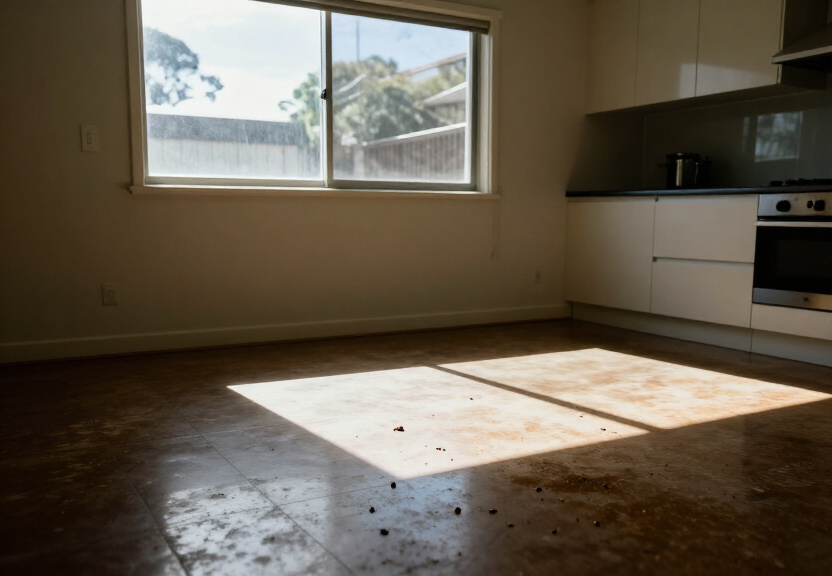 Cockroach infestation in a North Richmond kitchen before treatment
